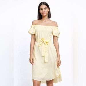 Urban Heritage Strapless Light Yellow Dress